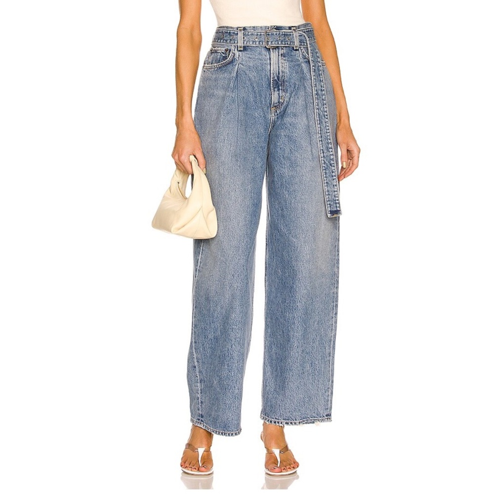Agolde Belted Baggy Jeans in Outlander Free People - Picture 3 of 9